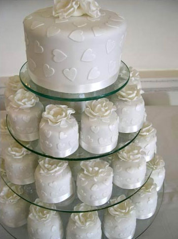 12 Individual Wedding Cakes Or Cupcakes Photo Mini Cupcake Mini Cupcake Wedding Cake Ideas
