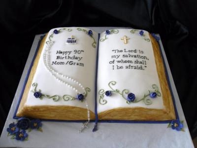 Open Bible Birthday Cake