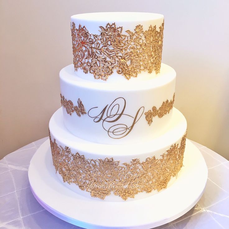 Pinterest Gold Wedding Cakes