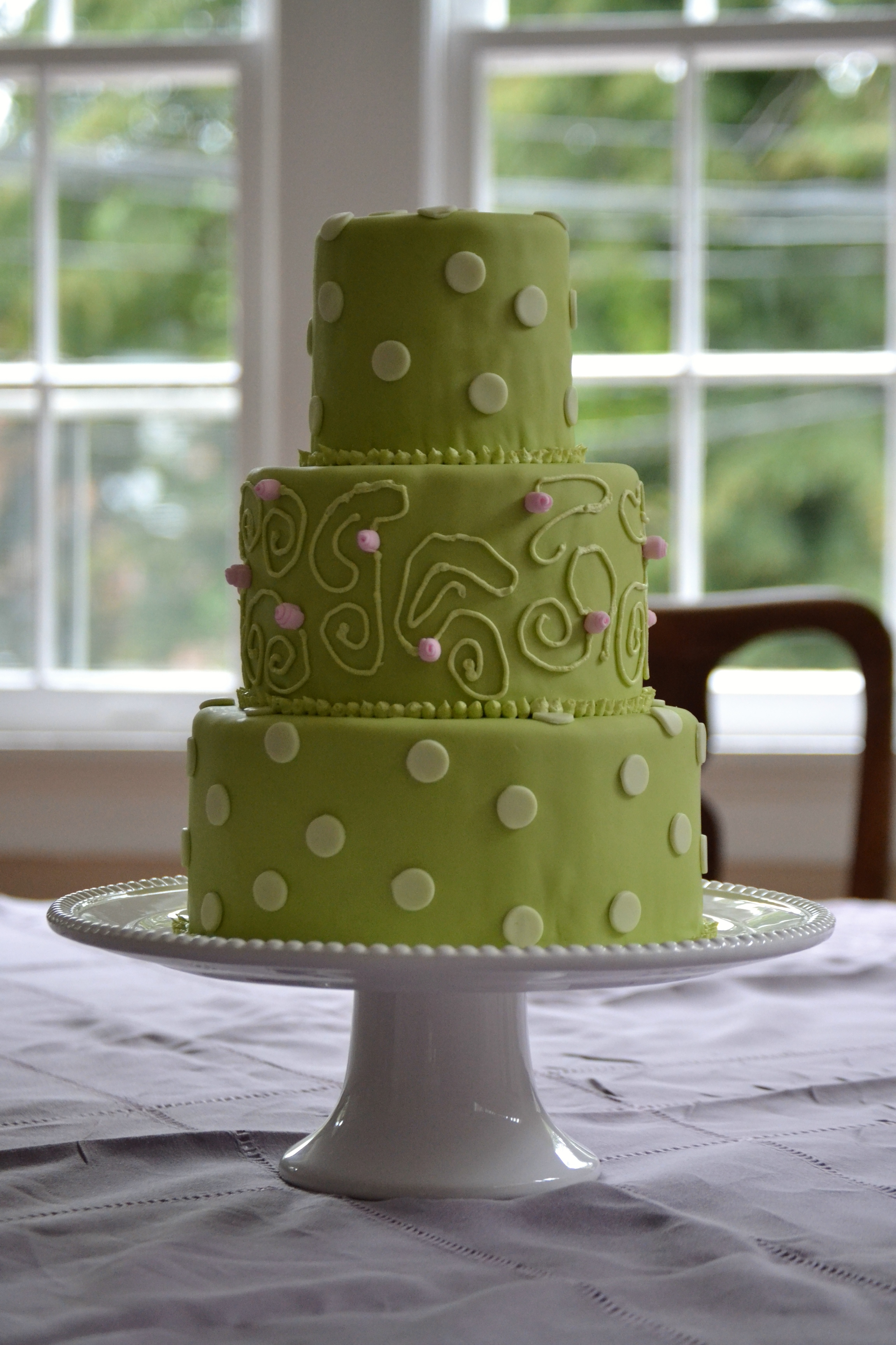 Polka Dot Bridal Shower Cake Polka Dot Bridal Shower Cake