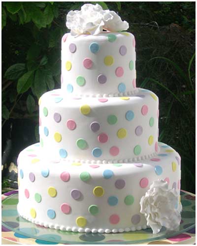 Polka Dot Wedding Cake