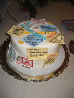 Post It Note Retirement Cake Post It Note Retirement Cake