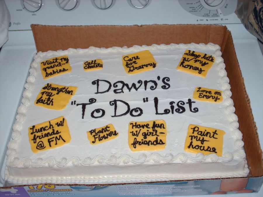 Post It Retirement Cake Post It Retirement Cake