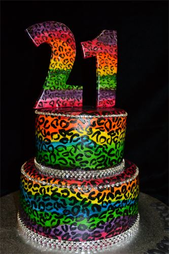 Rainbow Cheetah Print Cake Rainbow Cheetah Print Cake