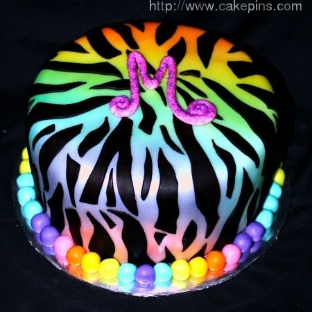 Rainbow Zebra Print Cake Rainbow Zebra Print Cake