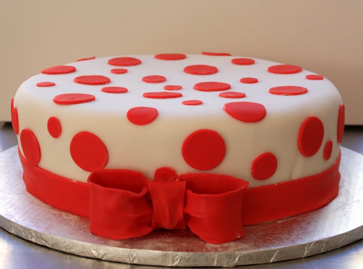 Red Polka Dot Birthday Cake