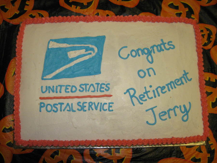 Retirement Cake Postal Service