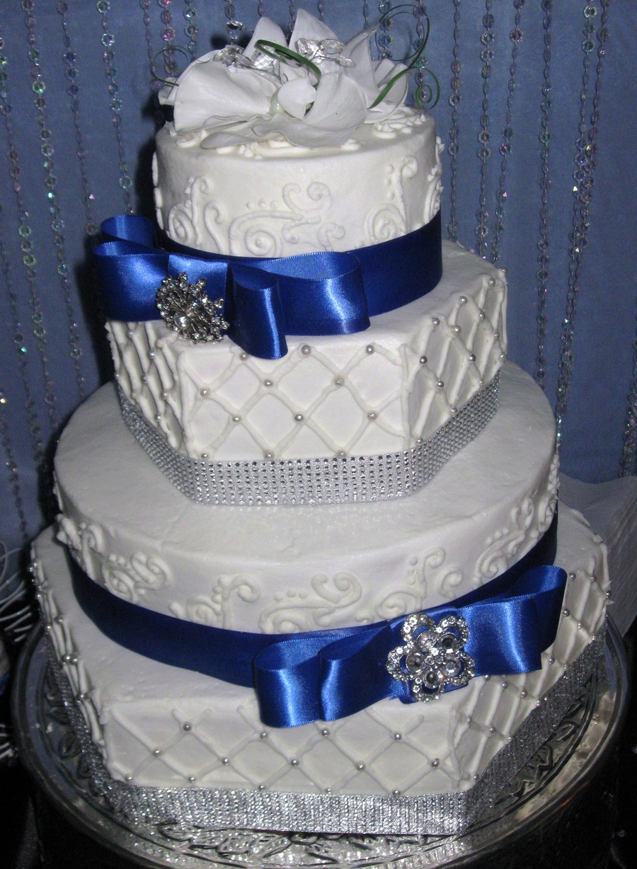 Royal Blue Wedding Cake