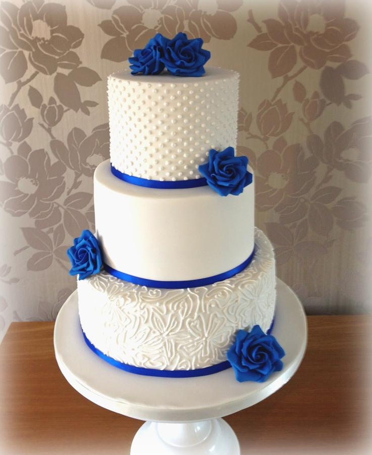 Royal Blue Wedding Cake