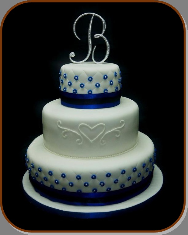 Royal Blue Wedding Cake