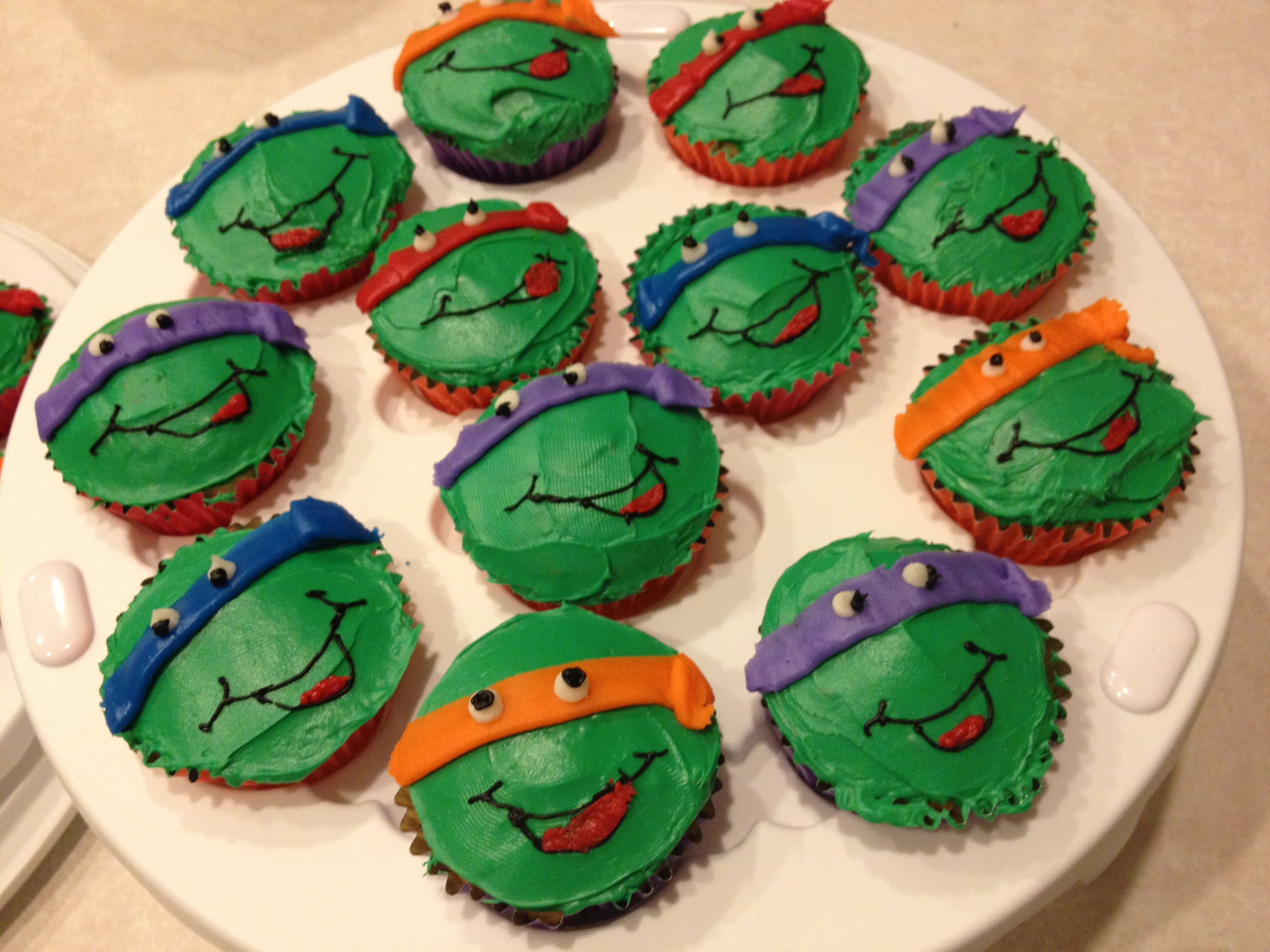 Teenage Mutant Ninja Turtle Cupcake Idea Teenage Mutant Ninja Turtle Cupcake Idea