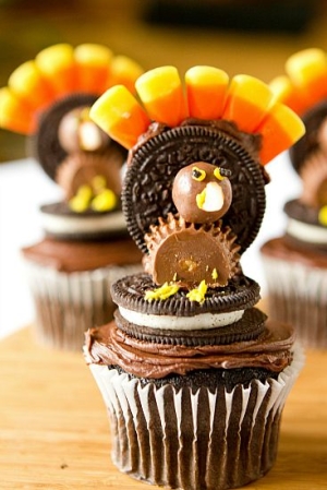 Thanksgiving Turkey Cupcakes