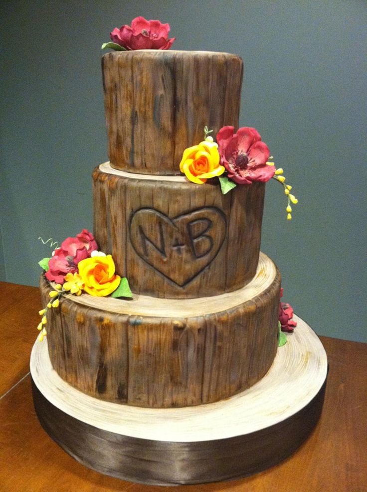 Tree Bark Wedding Cake Tree Bark Wedding Cake
