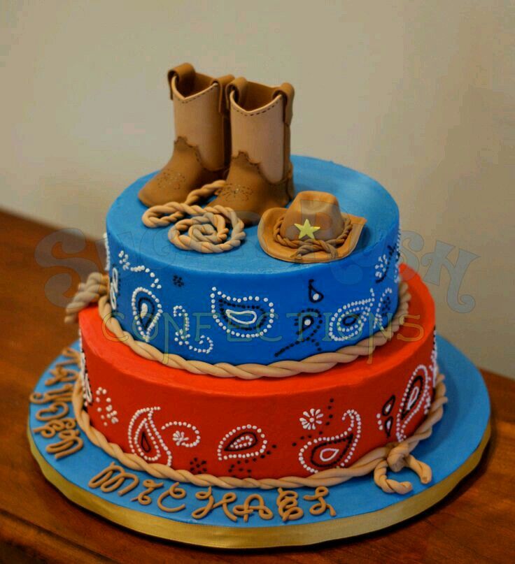 Western Baby Shower Cake