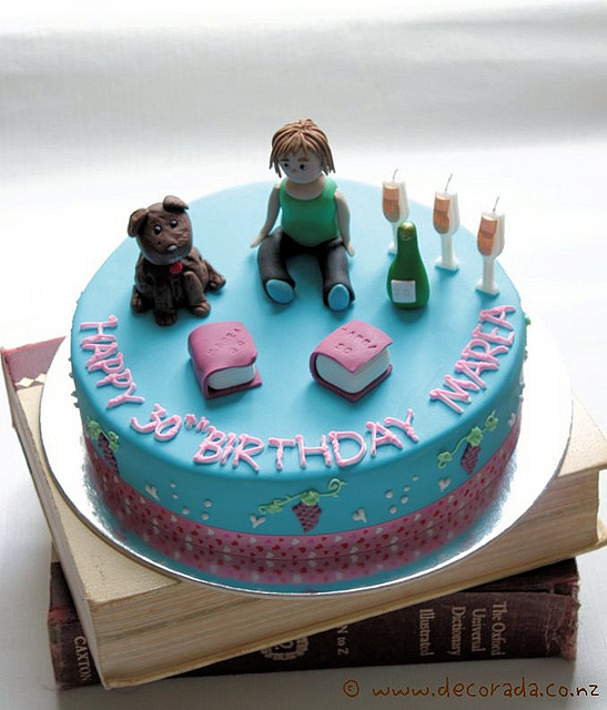 Wine and Book Themed Cakes