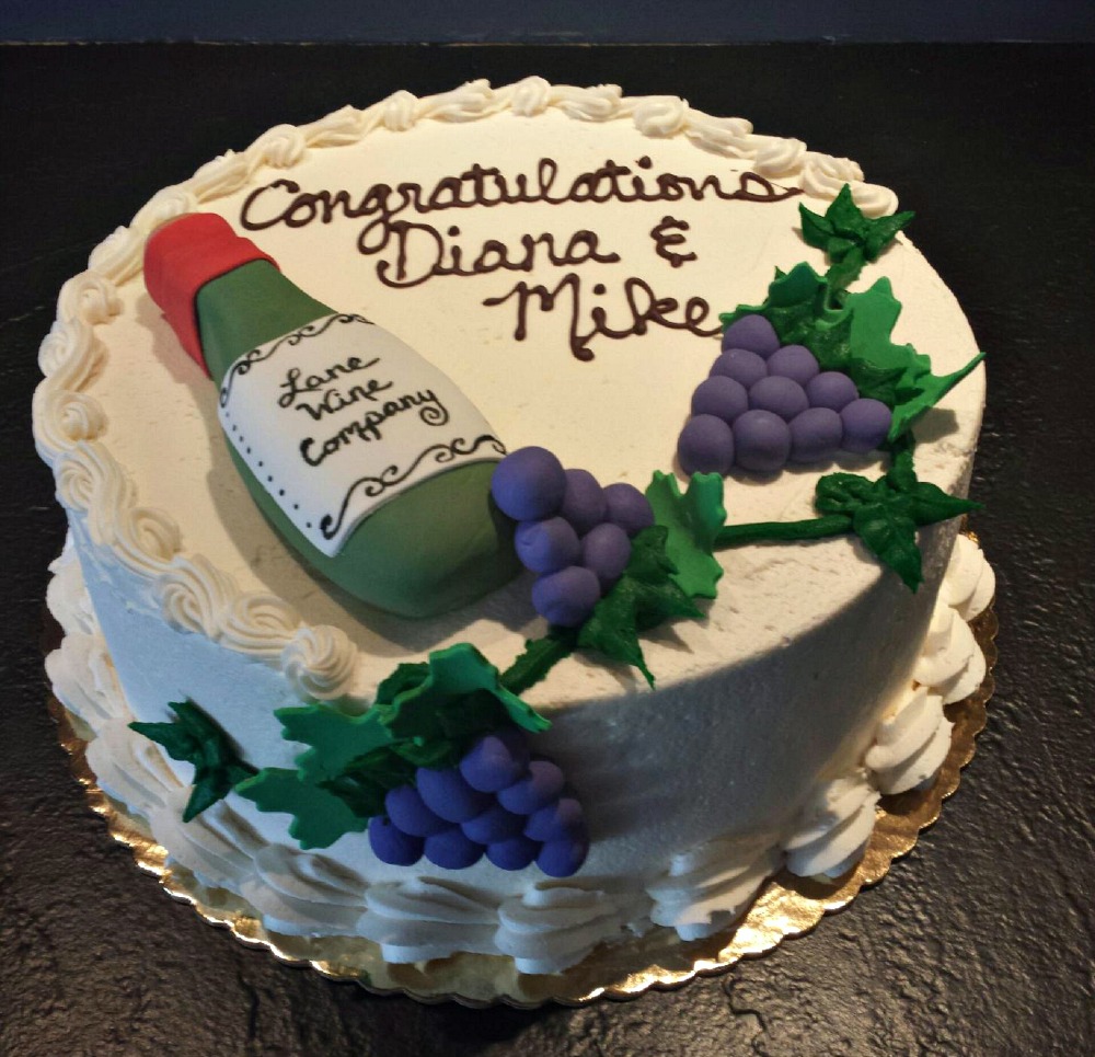 Wine Themed Bridal Shower Cake