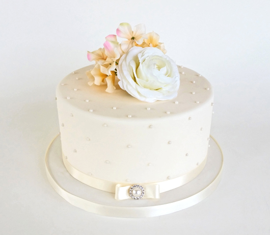 1 Tier Fondant Wedding Cake 1 Tier Fondant Wedding Cake