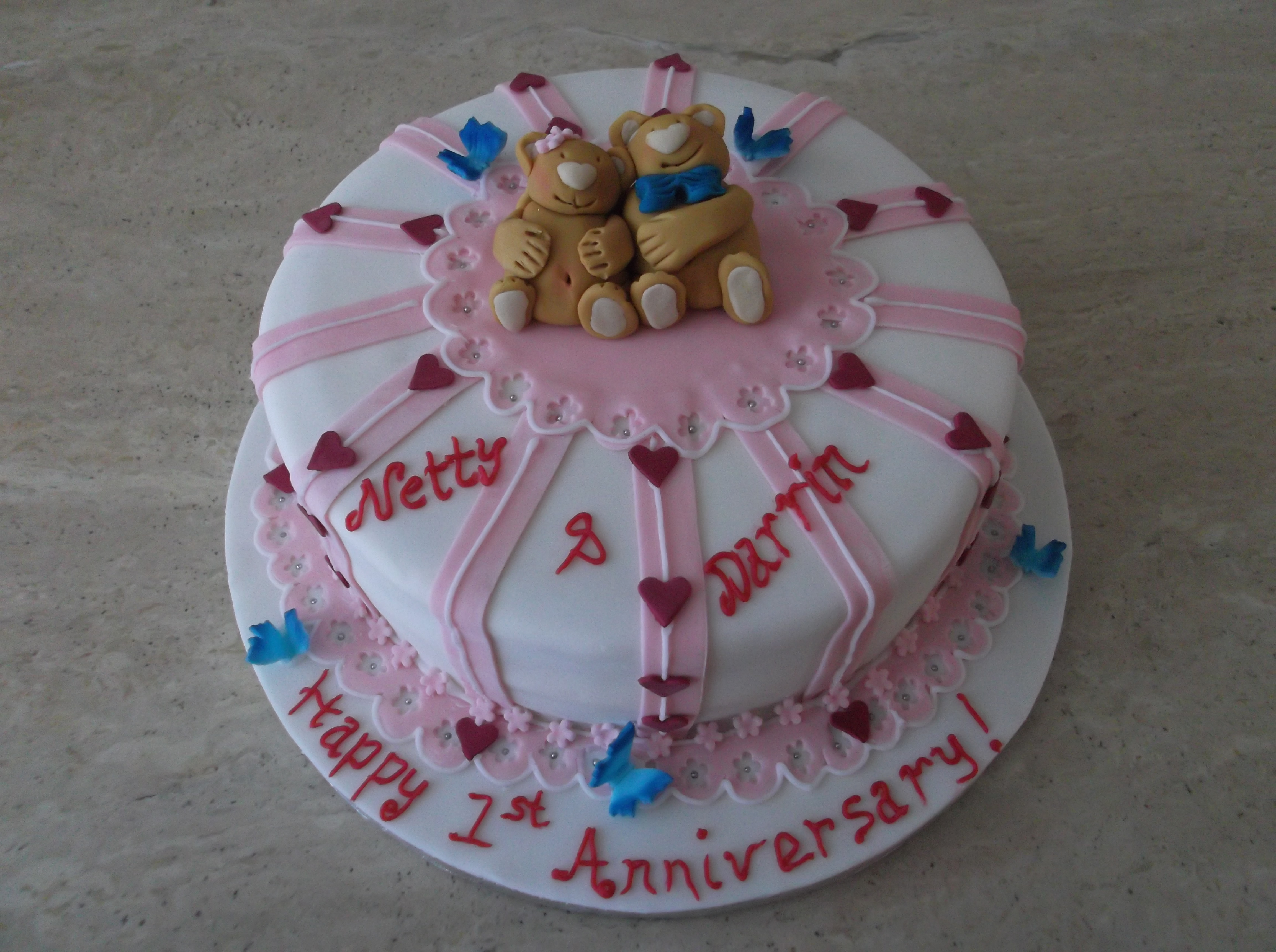 1st Wedding Anniversary Cake