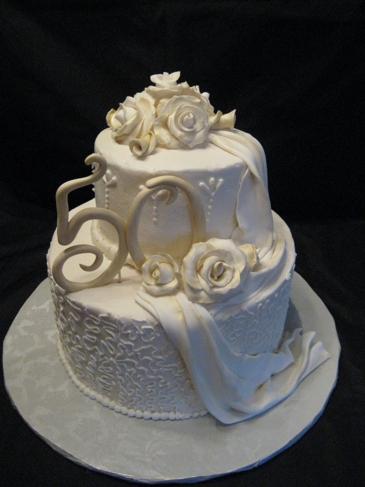 10 Photos of 50 Anniversary Cakes Images Fondant
