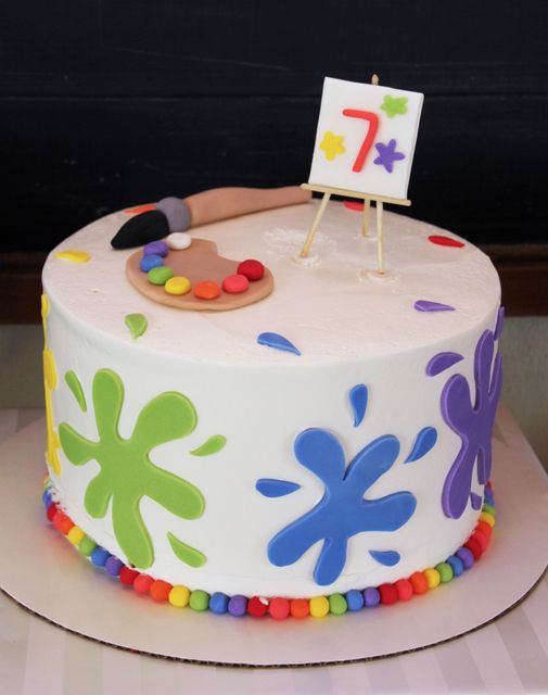 Art Party Birthday Cake Idea