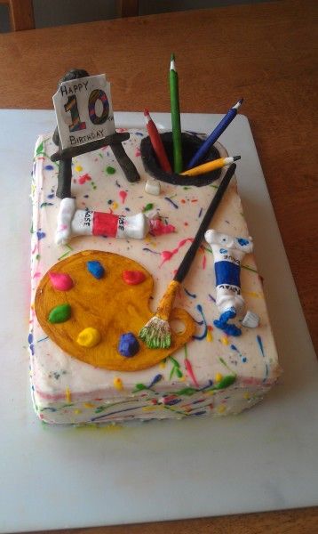 Art Themed Birthday Cake Ideas