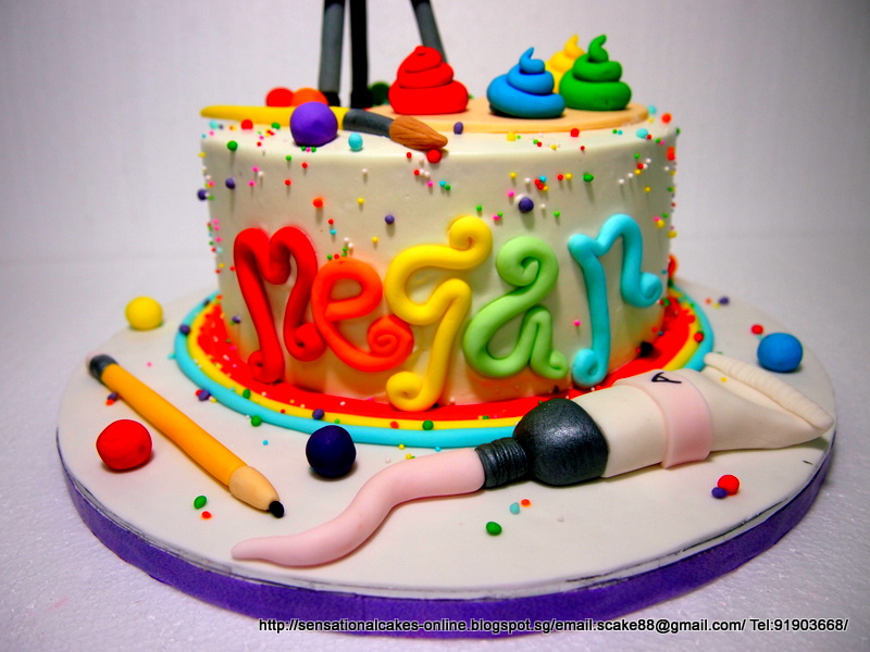 Artist Theme Birthday Cake