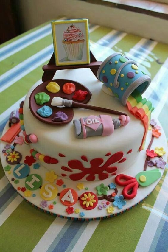 Artist Themed Birthday Cake