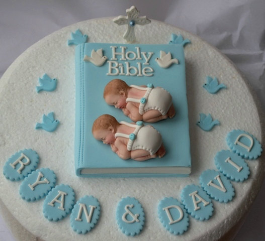 Baby Twins Boys Cake Baby Twins Boys Cake