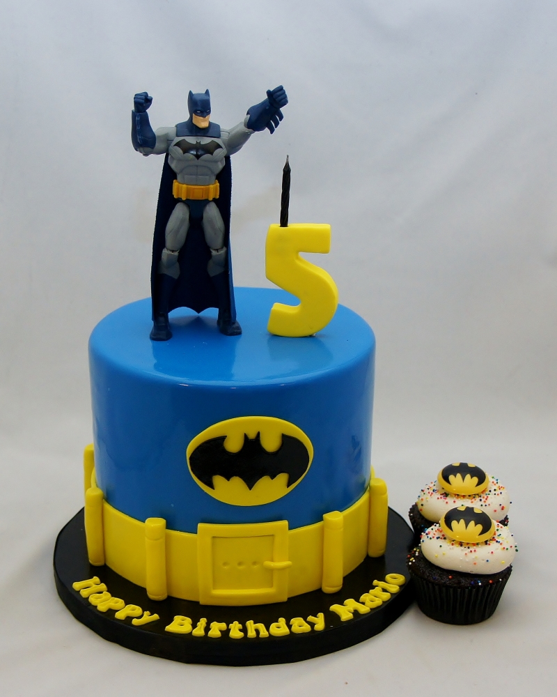 Batman Cupcake Birthday Cake