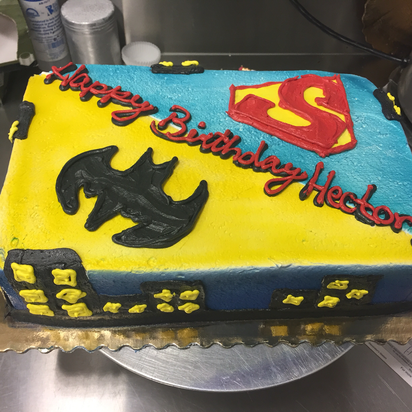 Batman V Superman Cake Batman V Superman Cake