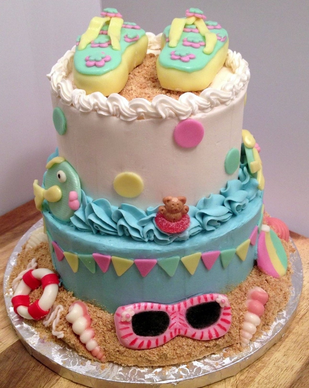 Beach Theme Birthday Cake