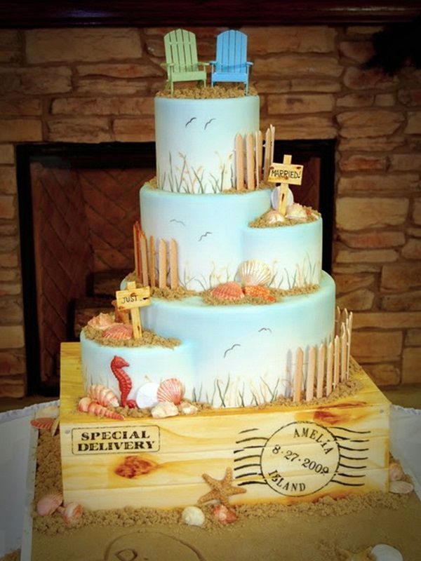 Beach Wedding Cake Ideas