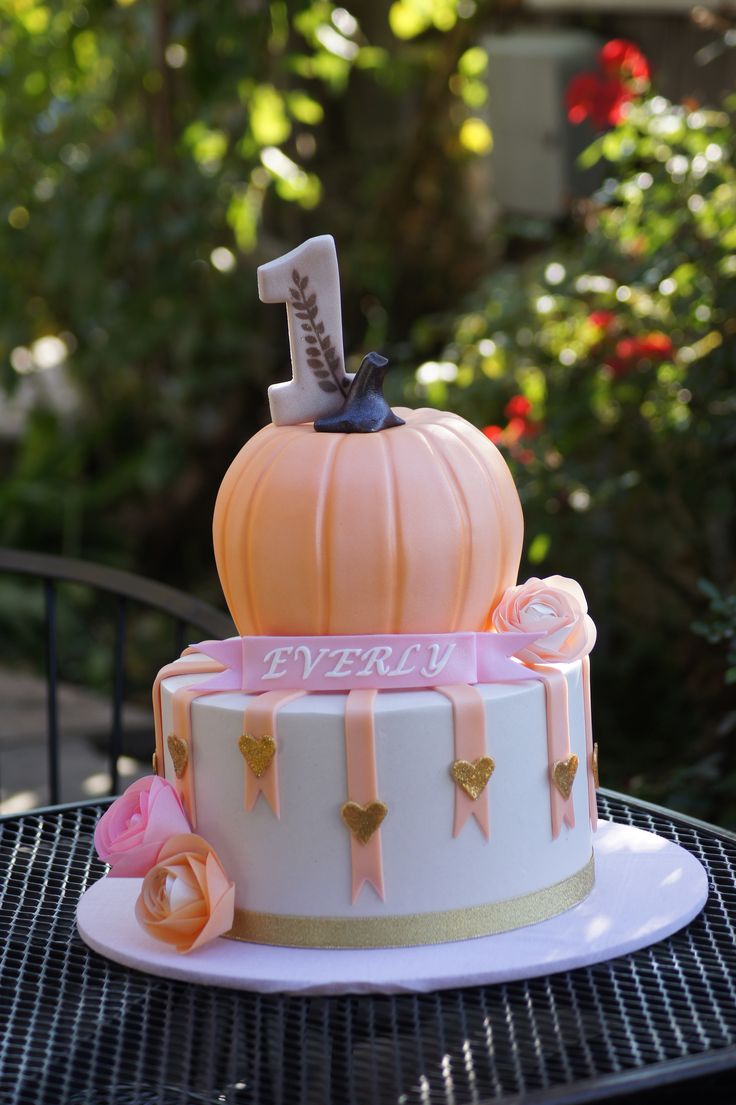 Birthday Cake with Pumpkins Birthday Cake with Pumpkins