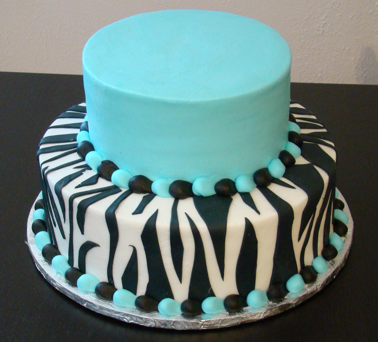 Blue Zebra Birthday Cake Blue Zebra Birthday Cake