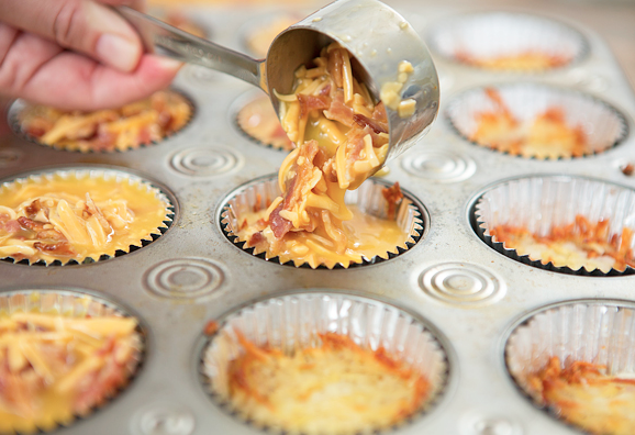 Breakfast Cupcakes with Bacon and Eggs Recipe Breakfast Cupcakes with Bacon and Eggs Recipe