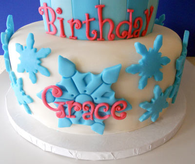 Cake with Fondant Letters Cake with Fondant Letters