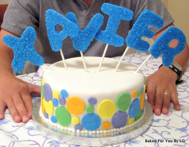 Cake with Fondant Letters Cake with Fondant Letters