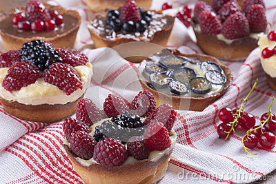 Chocolate Cupcakes with Fruit On Top