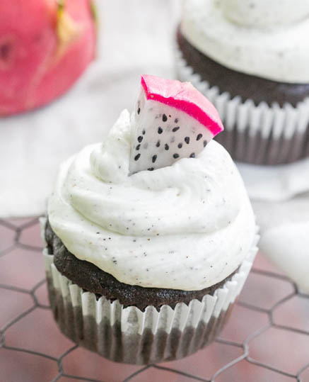 Chocolate Cupcakes with Fruit