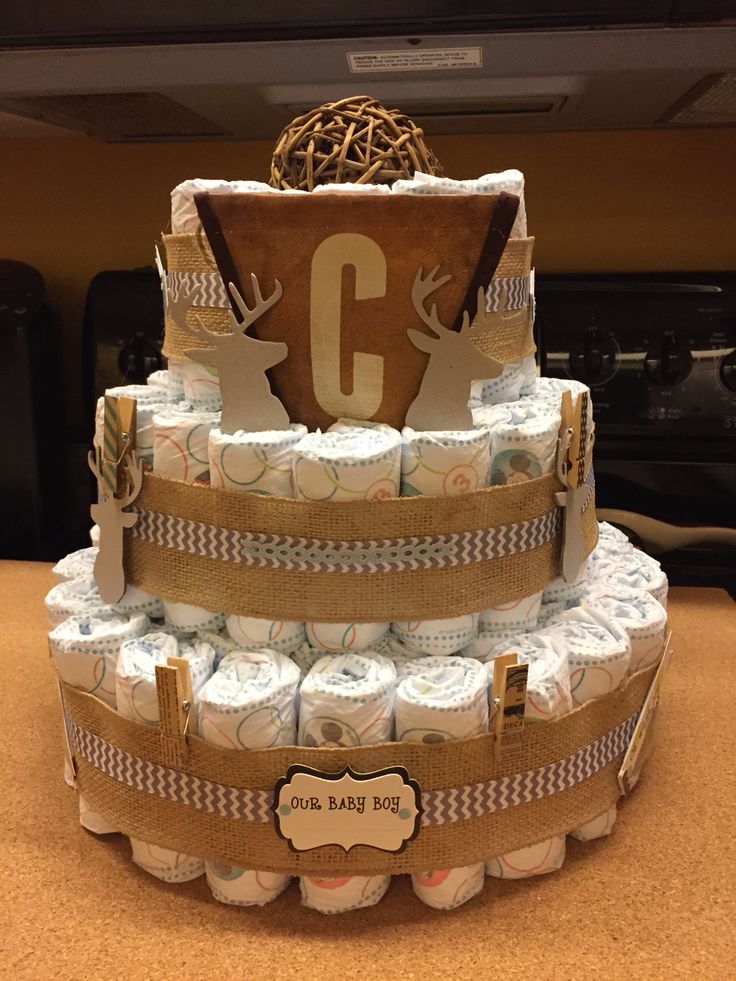 deer baby shower diaper