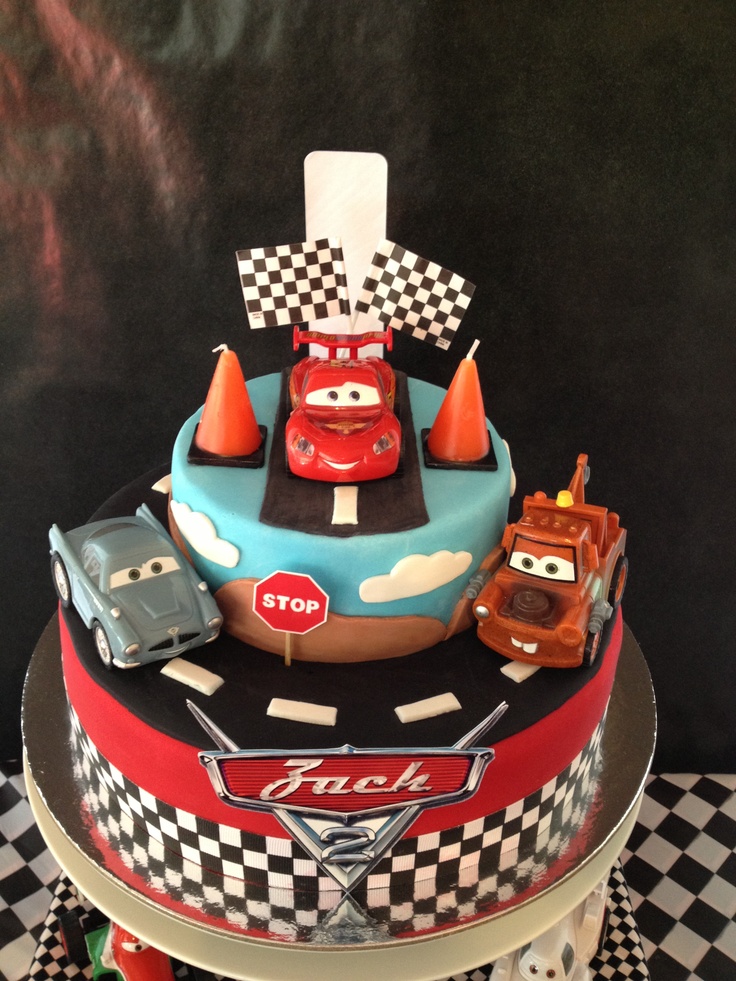 Disney Cars 2nd Birthday Cake