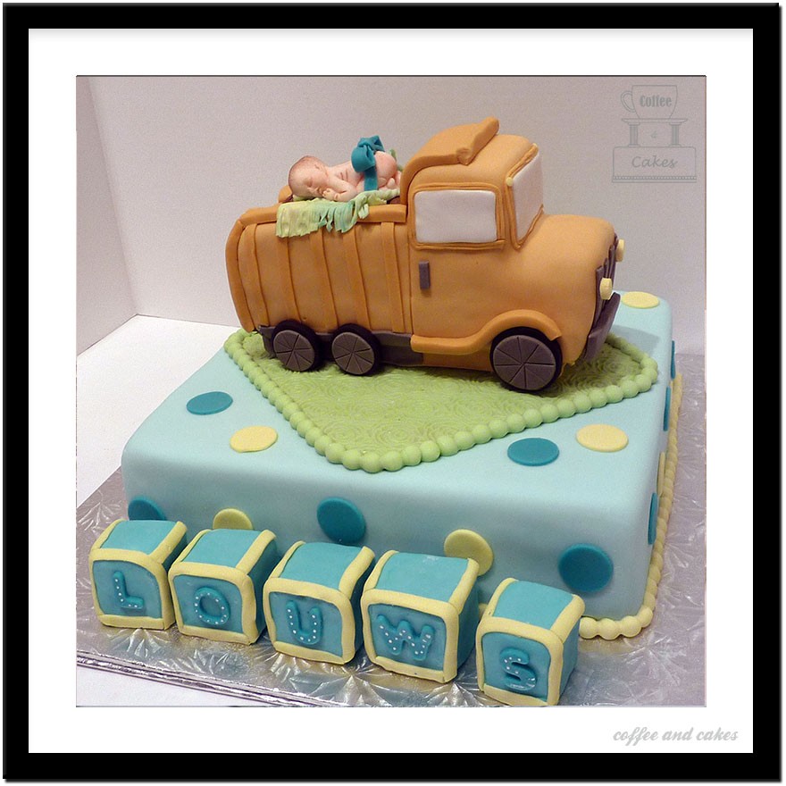 Dump Truck Baby Shower Cake Dump Truck Baby Shower Cake