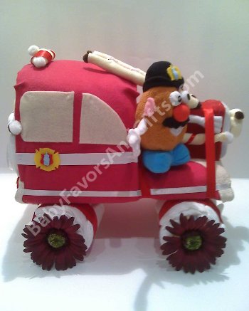 Fire Truck Diaper Cake Fire Truck Diaper Cake