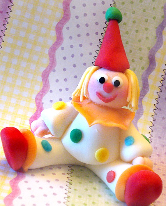 Fondant Circus Clown Cake Topper Fondant Circus Clown Cake Topper