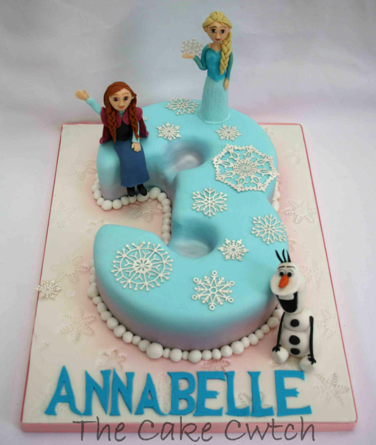 Frozen Number 3 Birthday Cake