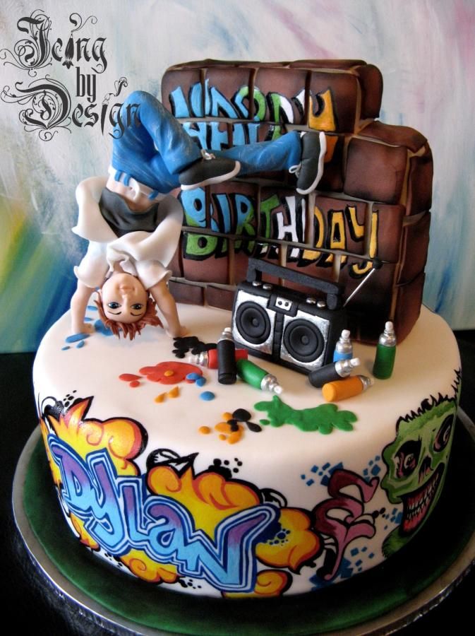 Graffiti Birthday Cake