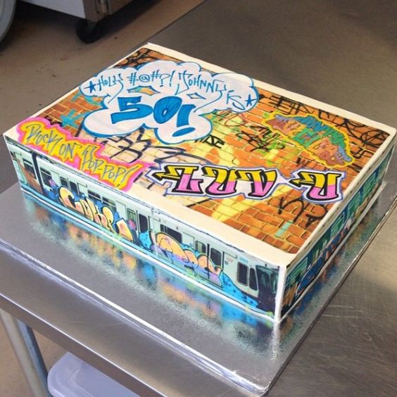 Graffiti Birthday Cake