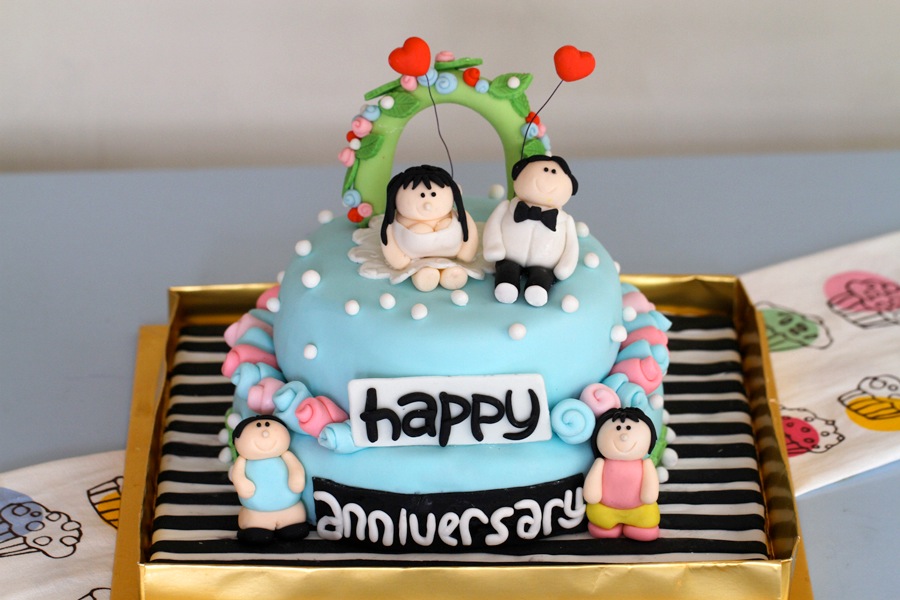 Happy Wedding Anniversary Cakes
