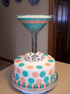 Martini Glass 21st Birthday Cake Martini Glass 21st Birthday Cake
