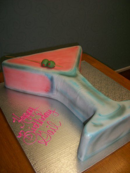 Martini Shaped Birthday Cake Martini Shaped Birthday Cake
